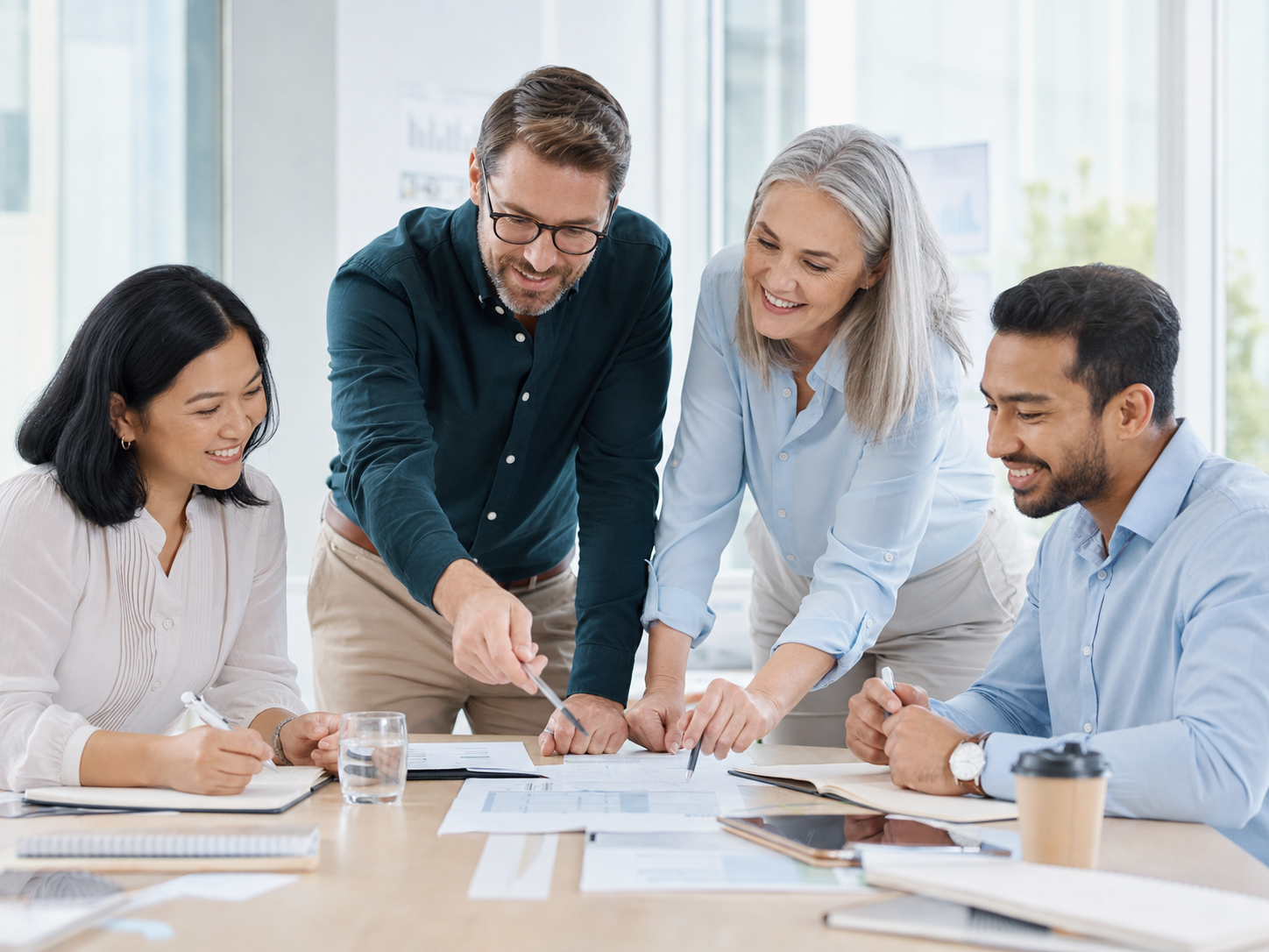 A leadership team in a strategy meeting